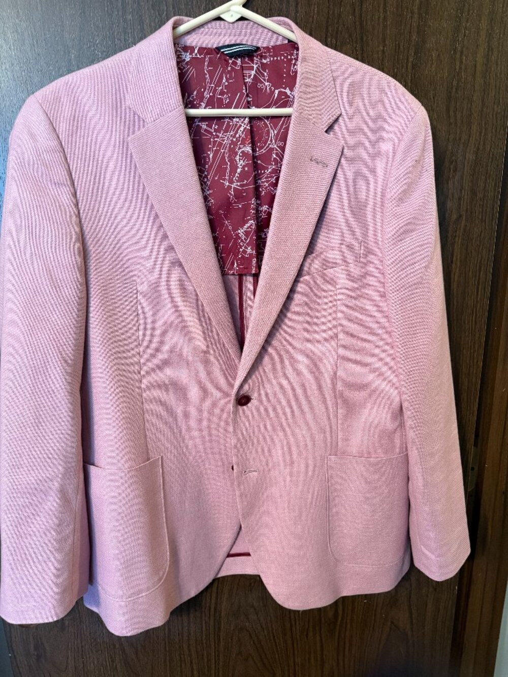 Nautica Blazer 42R (light pink & textured)